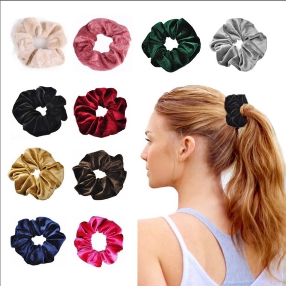 Random Assorted 100 Hair Tie Scrunchies Mixed Lot - Picture 4 of 14